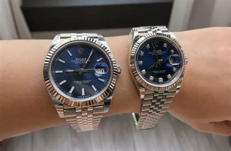 blue Rolex watch sizes